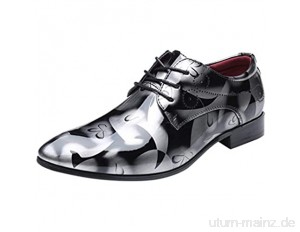 catmoew Herren Mode Britischer Stil Schnüren Freizeitschuhe Geschäft Lederschuhe Männer Leder Hochzeitsschuhe Business Schuhe