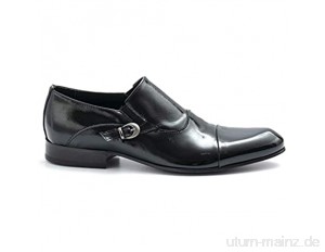 EVEET - Black patent Leather Monk Strap Shoes - 15028SAFY Nero