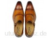 Xposed Männer Echtes Leder Vintage-Burnished Handgemalte Monk Strap Elegant-formalen Kleid-Schuhe in Braun Brown