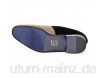 Enzo Romeo TRS Herren Strass-Schuhe mit rundem Zehenbereich Veloursleder Chromabsatz elegante Loafer Schlupfschuhe