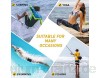 IceUnicorn Schwimmschuhe Damen Herren Schuhe Unisex Strandschuhe Aquaschuhe Badeschuhe Wasserschuhe Surfschuhe(Geometrisch Schwarz