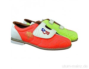 Herren Glow TCRGV Cobra Rental Bowling-Schuhe  Klettverschluss  Neongelb/Orange/Weiß  Größe 44