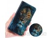 Uposao Kompatibel mit Samsung Galaxy A71 Hülle Leder Vinatge Bunt Muster Brieftasche Handyhülle Schutzhülle Flip Wallet Case Leder Tasche Hülle Klapphülle Magnet Löwe