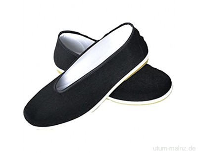 Herren Kung Fu Shoes Taichi Shoes Old Beijing Schuhe Chinesische Traditionelle Kampfsportschuhe mit Gummisohle Schwarz