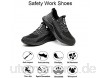 Drecage Sicherheitsschuhe S1P Arbeitsschuhe mit Stahlkappe rutschfest und Leicht für Herren Damen Trekking Schutzschuhe Outdoor Sportlich Sneaker