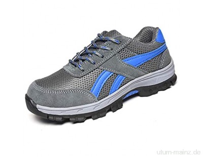 meng Sicherheitsschuhe Herren Damen Leicht Arbeitsschuhe Herren Sportlich Schuhe Mit Stahlkappen (Color : Gray Size : 46)