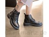 ABsoar Mittellange Stiefel Damen Mode Leder Boots Punkrock Kampfstiefel Casual Schnürschuhe Freizeitschuhe Knie Hoch Stiefel Britische Stil Stiefeletten mit Erhöhen Plattform