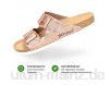 BOnova Schwanberg Damen in 15 Farben und von Größe 35 bis 42. Die Sandale für den Sommer mit Kork-Fußbett. Hausschuh für das ganze Jahr. Hergestellt in der EU