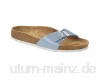 Madrid Birko Flor Lack Damen Sandale Patent Dove Blue