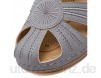 ZAPZEAL Sandalen Damen Sommer Keilsandalen PU Leder Flip-Sandalen mit verstellbarem Knöchelriemen für Shopping Alltagskleidung 7 Farben 37-44 EU