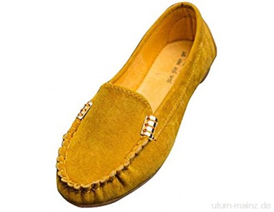 MISSMAO FASHION2019 Damen Mokassin Bootsschuhe Freizeit Atmungsaktiv und Weich Leder Loafers Fahren Flache Schuhe Halbschuhe Slippers für Alle Sasaons