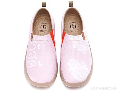 UIN Thai Smile Damen Painted Slip On Schuhe Lässiger Meerjungfrau Fashional Sneaker Reiseschuhe Segelschuhe Canvas Pink