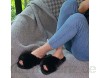 Fadezar Hausschuhe Damen Plüsch Pantoffeln Warme rutschfeste Flache Flip Flop Bequeme Flauschige Sandalen Pantoffeln für Damen Slides Schlappen