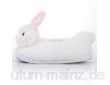 Katara Kaninchen Hausschuhe Kuschelige Plüsch-Latschen für Damen Herren Erwachsene Kinder als Geschenk Pantoffeln 28cm EU Einheitsgröße 36-44 Weiß