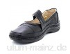 Boulevard Apparel Group Passform Extra Weit Mary-Jane-Schuhe mit Klettverschluss für Damen