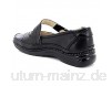 Boulevard Apparel Group Passform Extra Weit Mary-Jane-Schuhe mit Klettverschluss für Damen