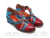 CrazycatZ Damen Leder Mary Jane Blockabsatz Bunte Schuhe Patchwork-Block Ferse Schuhe Bunte Sandalen mit Absätzen