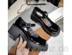 Frauen klobige Plattform Mary Jane Schuhe Retro Schnallenriemen runde Zehen Wohnungen Flacher Mund japanische süße Lolita Prinzessin Schuhe