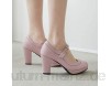 MISSUIT Damen Mary Jane Damenschuhe High Heels Pumps mit Blockabsatz und Riemchen Retro Vintage Schuhe