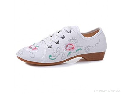 Tianrui Crown Frauen und Damen Die bestickten Sandalen Cheongsam Flache Schuhe Schnürschuh
