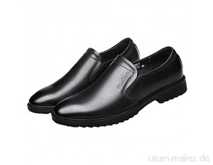 FUNPLUS Herren Slipper Moderne Leder Uniform Schuhe Slip-On Flache Schuhe Pointed Toe Abendkleid Schuhe Männliche Low-Top Business-Schuhe
