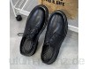Lässige Schuhe Herren Oxford-Schuhe klassische Business-Schnürung wasserdichte Kleidschuhe echtes Leder-runde Zeh-Plattform-Ferse rutschfeste (Color : Black Size : 40 EU)