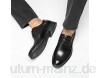 Liyuzhu Business Oxford for Männer Formale Hochzeit Schuhe schnüren Sich Oben echtes Leder Art und Weise Gummisohle Runde Toe mit Blockabsatz Solid Color Vegan (Farbe : Schwarz Größe : 40 EU)