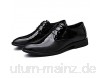 TAZAN Herren Business Kleid Schuhe Spitze Leder wies einheitliche Büro Kleid Partei Freizeitschuhe Low Cut flach atmungsaktiv tragen schwarz