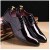 WDSFT LNLW Herren Oxford Schuh Helles Leder Business-Schuhe (Color : Red  Size : 46)